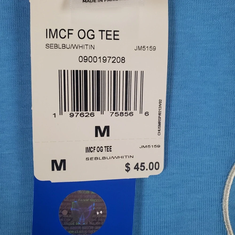 Nike OG Mens T-Shirt Medium Blue Cotton Crew‎ Neck Short Sleeve Inter Miami CF